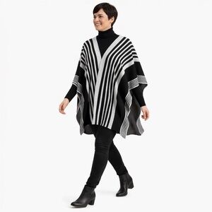 Mudd Vertical Stripe Knit Shawl Wrap
